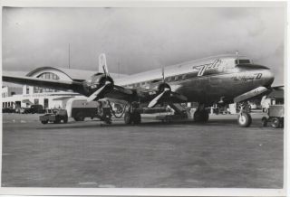 Vintage Photo - Delta Airlines Douglas Dc - 6 At Miami