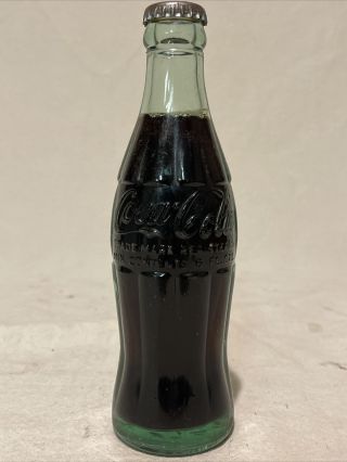 Vintage Ocala Fla.  Coca Cola Coke 6 Oz Bottle Hobbleskirt Pat D Full