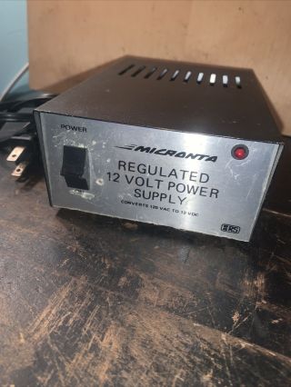 Vintage 12 Volt Dc Power Supply Micronta Cat No.  22 - 124a