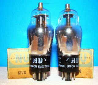 Type 6t7g Nu Nos Vintage Audio Radio Vacuum Tubes 2 Valves St Shape 6t7