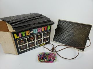 Vintage Hasbro Lite Brite Model 5455 Sheets And Glow Pegs