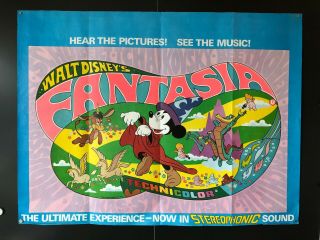 Fantasia (1976) - Original/vintage Large Movie Poster - 40 " X 30 " Uk Quad Ex,