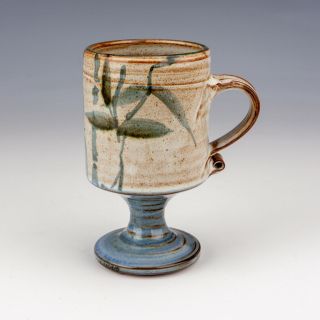 Vintage Briglin Studio Pottery Hand Thrown Footed Cup - Retro 1960 