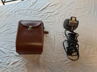 Vintage Canon Iv Camera Main Flash Unit Model X In Leather Case W/sun Gun
