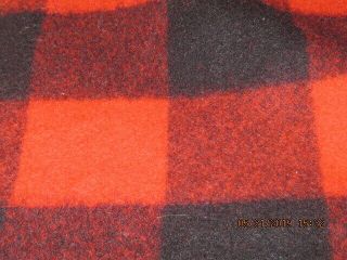 Vintage Kenwood Black And Red Wool Blanket 80x66