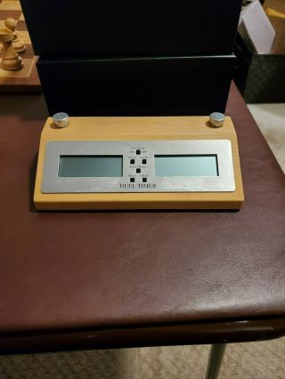 Duel Timer Chess Clock Wood Vintage