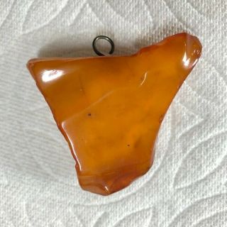 18.  5 Gram Big Butterscotch Amber Pendant,  Vintage Natural Baltic Amber (am972)