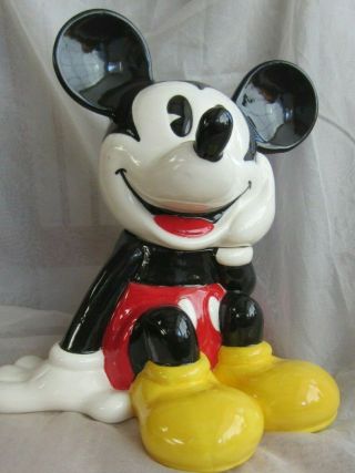 Vintage Treasure Craft Mickey Mouse Ceramic Cookie Jar With Box