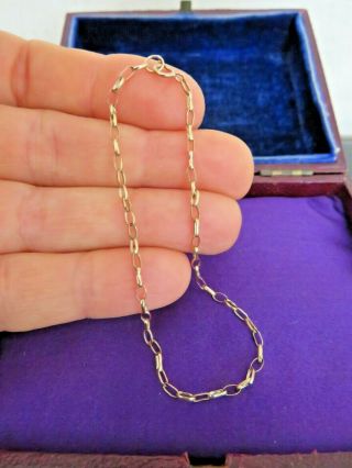 Vintage 9ct 375 Yellow Gold Link Chain Bracelet