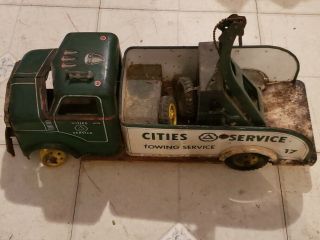 Vintage Marx Cities Service Towing Service,  Wrecker Truck,  Parts/restore