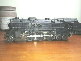Vintage Lionel 027 Postwar 2037 Steam Locomotive Engine W/ 2466wx Tender