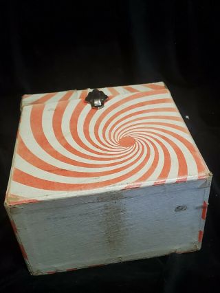 Vintage 60s Psychedelic Platter Pak Record Carrying Case orange/white 3