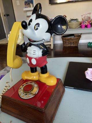Vintage Mickey Mouse Rotary Dial Telephone 15 