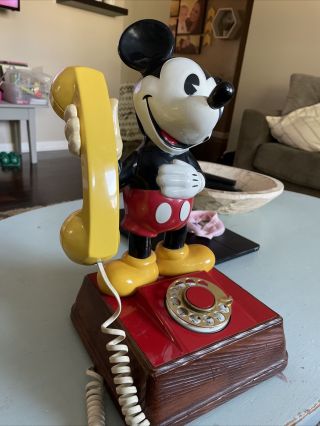 Vintage Mickey Mouse Rotary Dial Telephone 15 