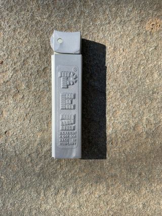 Vintage Silver Lighter No Feet Pez Candy Container U.  S.  Patent 4.  966.  305 Hungary