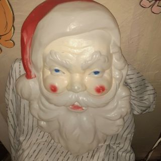 Union Products - Vintage Hanging Giant Santa Face Christmas Blow Mold