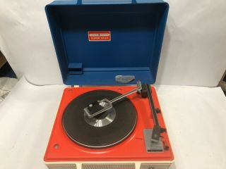 Vintage Ge Star Portable Record Player Turntable General Electric