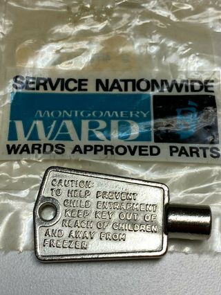 Key,  Freezer Lock,  Montgomery Wards,  Vintage,  Nos,  69279589,  1983?,  National Lock Co.