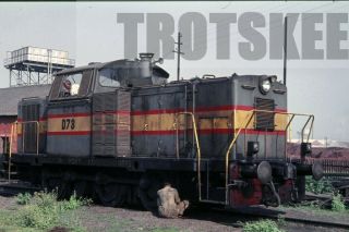 35mm Slide India Indian Railways Industrial Diesel Loco D73 Calcutta Port 1976
