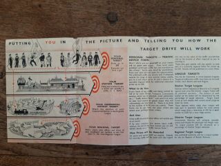 British Railways Leaflet.  Target Traffic Drive 1951 - how you can win a prize 2