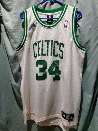 Vintage Adidas Boston Celtics Paul Pierce 34 Swingman Jersey Size Large Sewn