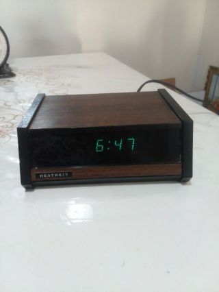 Vintage 1977 Heathkit Gc - 1107 Digital Desk Table Alarm Clock Bright Display