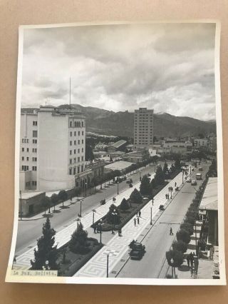 Vintage Photo Of La Paz Bolivia 1950s/1960s 10”x8”