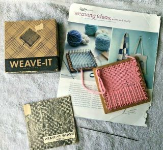 Vintage Donar Weave It Wood Loom With Needle Instructions
