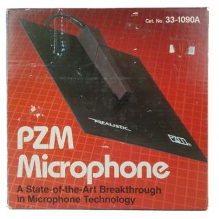 Vintage " A " 1983 Realistic Crown International Pzm Microphone Model 33 - 1090a