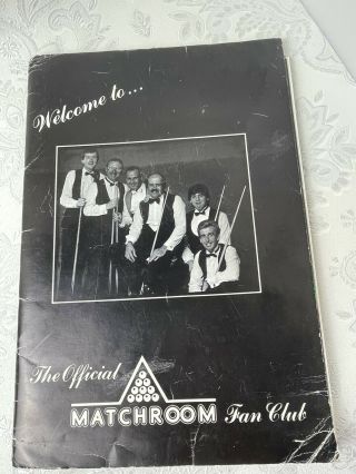 The Official Matchroom Fan Club Snooker Vintage Membership Programme Merch M335