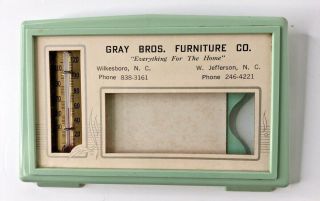 Vintage Desk Top Calendar And Thermometer Gray Bros.  Furniture Co.  Wilkseboro Nc