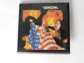 Venom Heavy Metal Band Vintage Button Mfg Canada Band Concert Souvenir