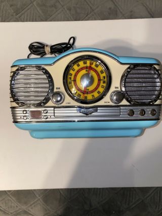 Vintage Memorex Mtt3200 Turquoise Am/fm Stereo Radio Player 1950s Style