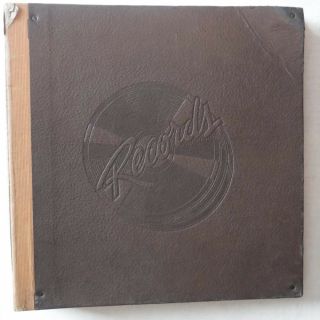 Vintage Pocket Style Storage Album/folder For Twelve 10 Inch 78 Rpm Records