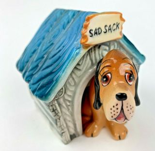 Vintage Sad Sack Dog House Anthropomorphic Hound Salt And Pepper Shakers Fw33