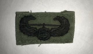 Us Army Air Assault Badge Vintage Patch Olive Green Camo Bdu Shirt