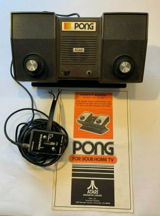 Vintage Atari Pong C - 100 Game Console -