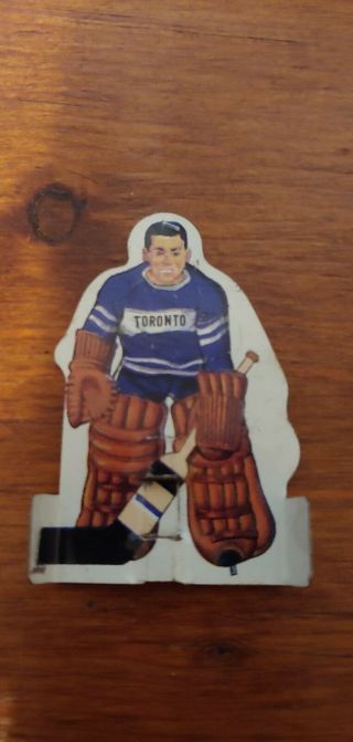 Vintage Coleco Metal Table Hockey Players Nhl Toronto Maple Leafs Goalie
