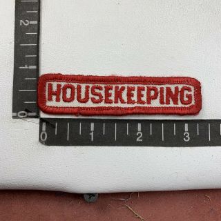Vtg Housekeeping Uniform Patch Red 72wh