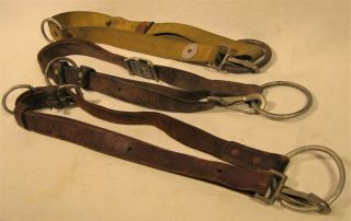3 Vintage Truckman Belts 2 Leather And 1 Webbed - Busy Fire Department