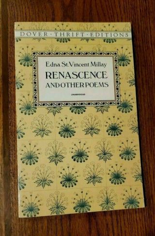 Renascence And Other Poems Edna St Vincent Millay Paperback 1991 Vintage