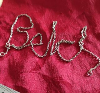 Lovely Belcher Link Vintage Hallmarked Sterling Silver Rolo Chain,  3 Grams,  18 "