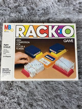 Vintage 1980 Racko Card Board Game By Milton Bradley 2 To 4 Players 8 To Adult