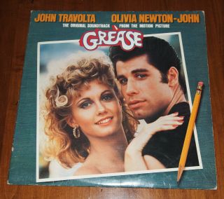Vintage Grease Movie Soundtrack 12 " Lp Record 1978 Travolta Newton John