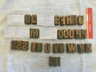 Vintage Letterpress Wooden Printing Blocks - Individually,  Choose Letters