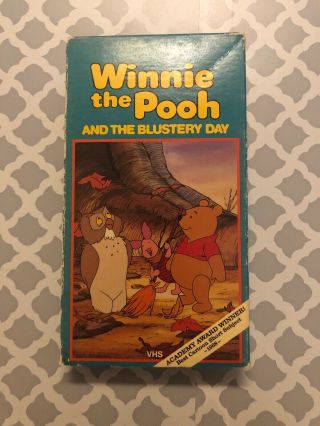 Vtg 80’s Winnie The Pooh And The Blustery Day Vhs 1983 Walt Disney Home Video
