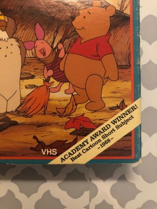 VTG 80’s Winnie the Pooh and the Blustery Day VHS 1983 Walt Disney Home Video 2