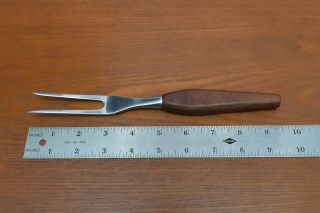 Vintage Columbia Stainless Meat Carving Fork Wood Handle