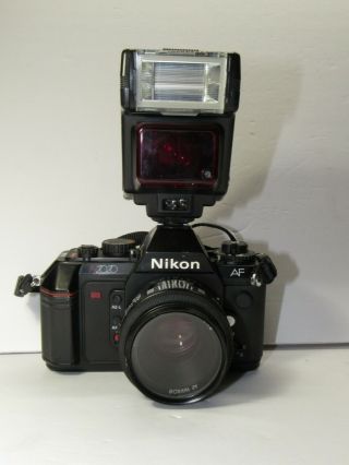Vintage Nikon N2020 35mm Slr Film Camera W Nikkor 50mm F 1:1.  8 Lens