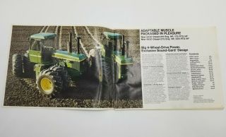 Vintage 1974 JOHN DEERE 8430 8630 4 - Wheel - Drive Tractors Sales Brochure 3